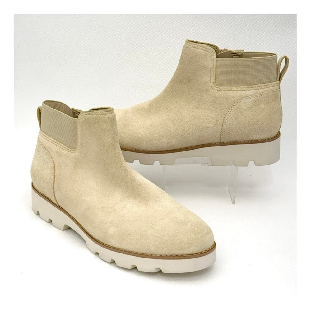 Vionic Brionie Chelsea Boots Beige Suede 7.5